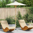 Vidaxl tuinparasol ø 180 x 230 cm bamboe rond crèmewit