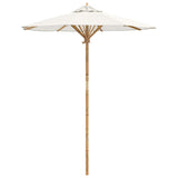 Vidaxl tuinparasol crème wit ø 270 x 260 cm bamboe