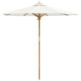 Vidaxl tuinparasol crème wit ø 270 x 260 cm bamboe