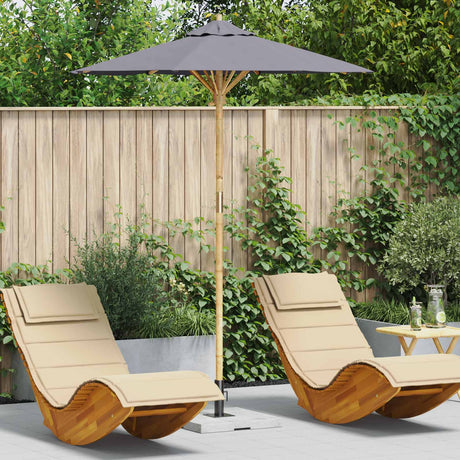 Vidaxl tuinparasol ø 180 x 230 cm bamboe rond donkergrijs