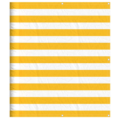 Vidaxl balkonscherm geel en wit gestreept 120x700 cm