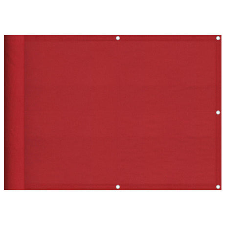 Vidaxl balkonscherm rood 75x1000 cm 100% polyester oxford