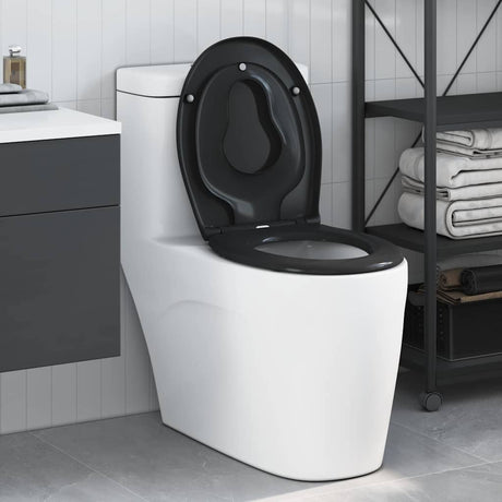 Vidaxl toiletzitting zwart 47 x 37 x 4 cm duroplast
