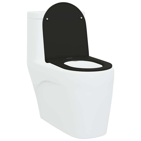 Vidaxl toiletzitting zwart 47 x 36 x 3,4 cm duroplast