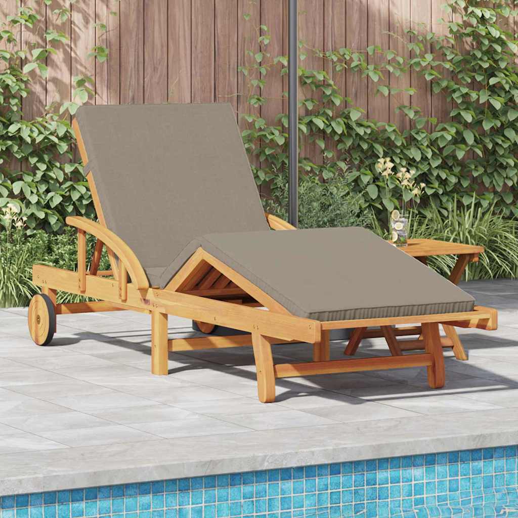 Vidaxl ligstoel 2 st massief acaciahout taupe