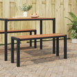 Vidaxl tuinbank bruin 100 x 28 x 45 cm staal