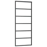 Vidaxl schuifdeur met beslag 76x205 cm esg-glas en aluminium