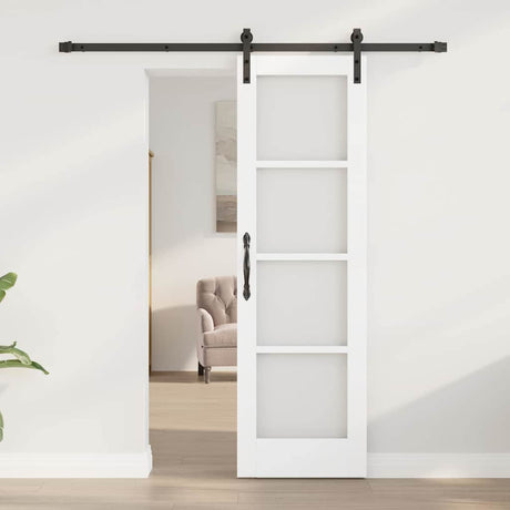Vidaxl schuifdeur orkdal wit en zwart 61 x 198,5 cm