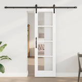 Vidaxl schuifdeur orkdal wit 61 x 198,5 cm massief grenenhout en glas