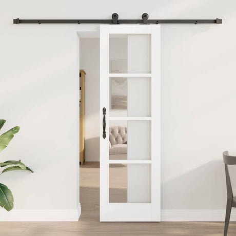 Vidaxl schuifdeur orkdal wit 61 x 198,5 cm massief grenenhout en glas