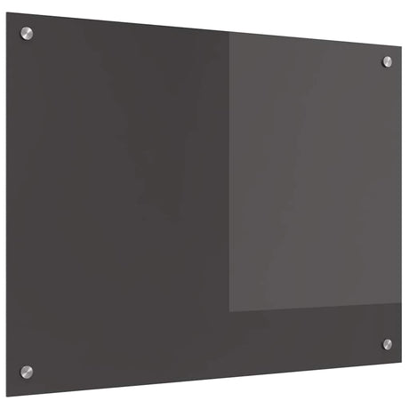 Vidaxl keuken spatscherm donkergrijs 80 x 60 cm gehard glas