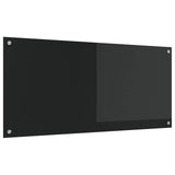 Vidaxl keuken spatscherm zwart 110 x 50 cm gehard glas