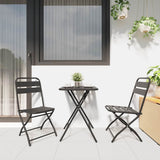 Vidaxl tuin opvouwbare stoel 2 st antraciet gepoedercoat staal