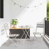 Vidaxl bistroset 3 st beige staal