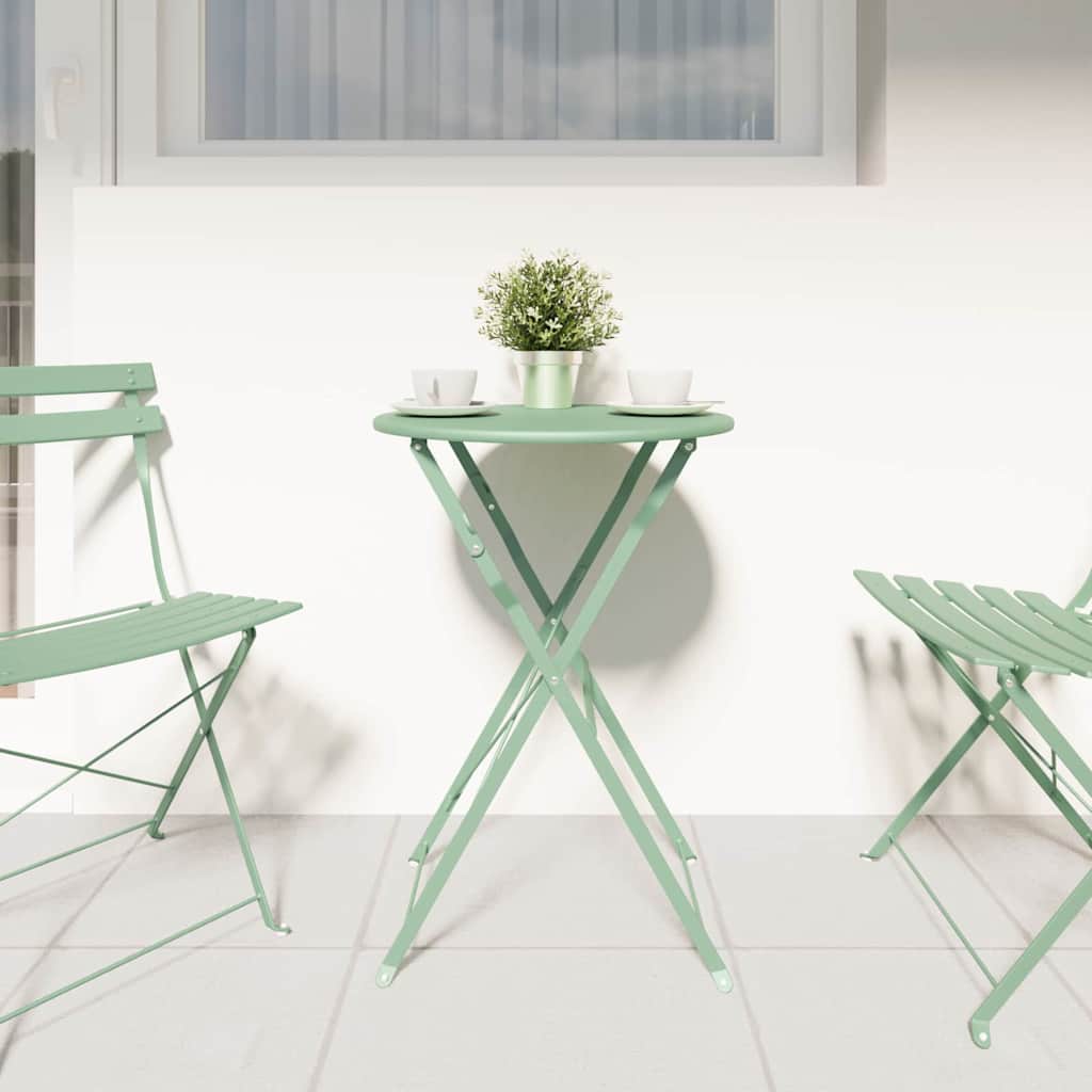 Vidaxl bistrotafel licht muntgroen ø 50 x 71 cm poedercoating staal
