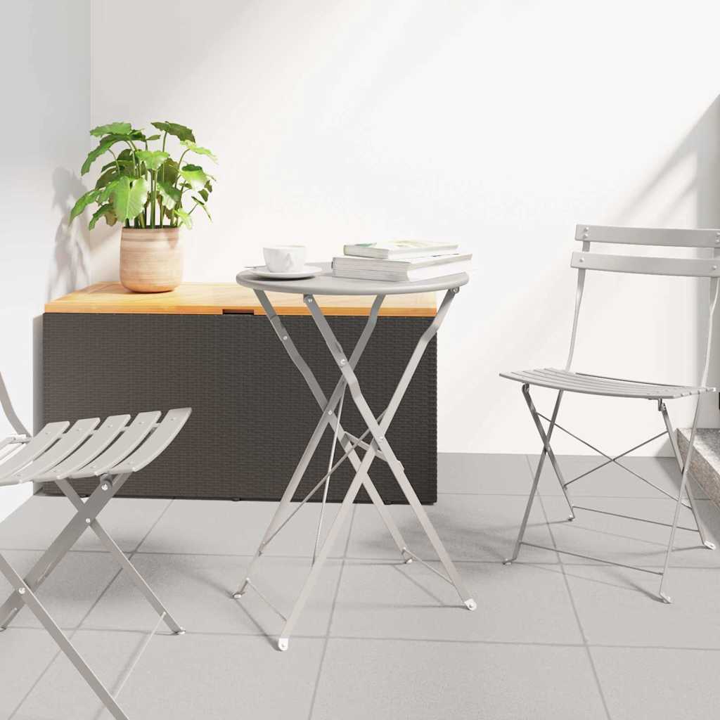 Vidaxl bistrotafel beige ø 50 x 71 cm poedercoating staal