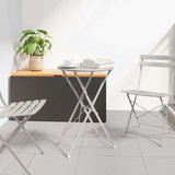 Vidaxl bistrotafel beige ø 50 x 71 cm poedercoating staal