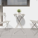 Vidaxl bistrotafel beige ø 50 x 71 cm poedercoating staal