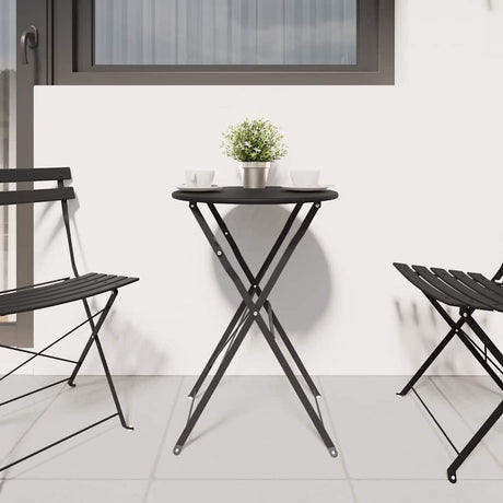 Vidaxl bistrotafel antraciet ø 50 x 71 cm poedercoating staal