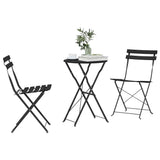 Vidaxl vouw bistro set 3 st antraciet staal