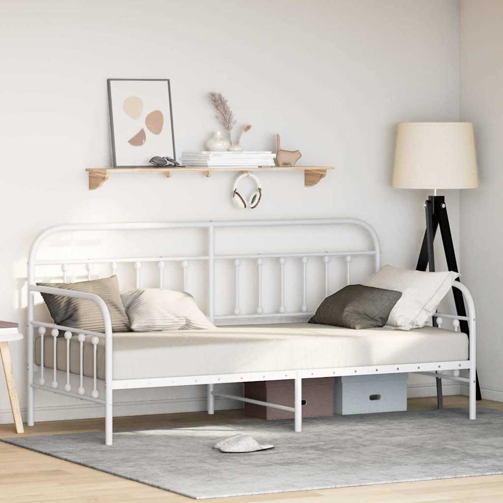 Vidaxl bedframe voor een daybed wit 100 x 200 cm gepoedercoat staal
