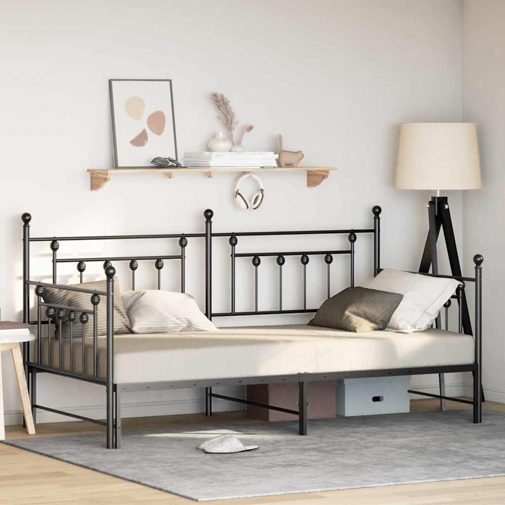 Vidaxl bedframe voor een daybed zwart 107 x 203 cm staal