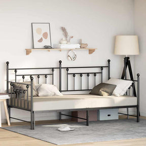 Vidaxl bedframe voor een daybed zwart 107 x 203 cm staal