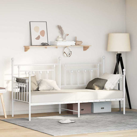 Vidaxl bedframe voor een daybed wit 75 x 190 cm staal