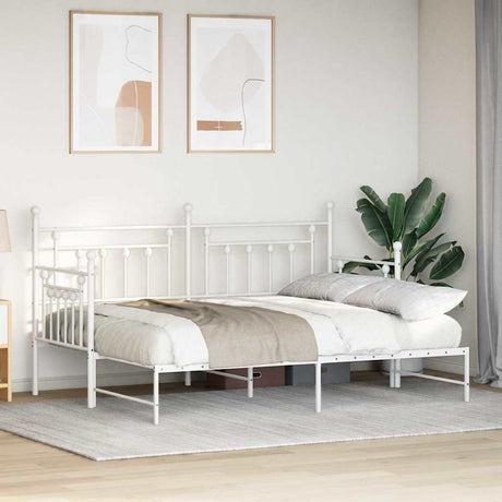 Vidaxl bedframe voor een daybed wit 75 x 190 cm staal