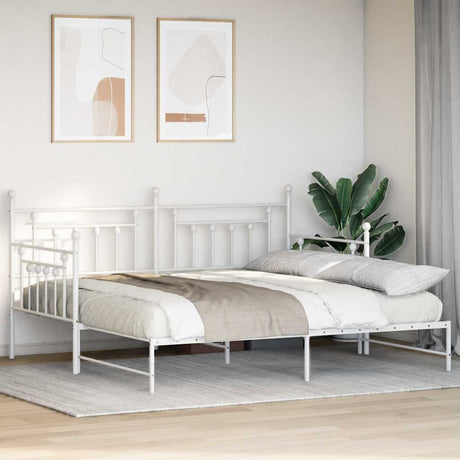 Vidaxl bedframe voor een daybed wit 90 x 190 cm staal