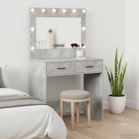 Vidaxl plafondtafel beton grijs 78,5 x 41 x 135 cm bewerkt hout