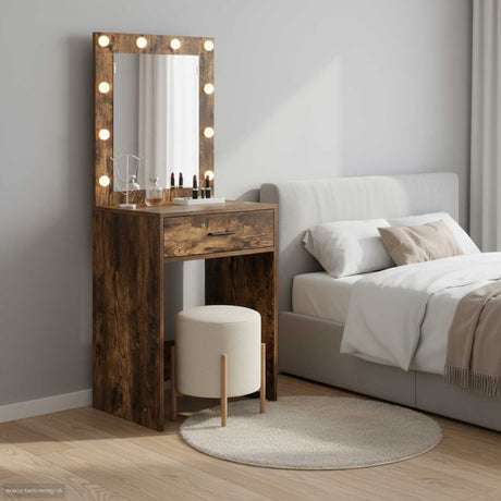 Vidaxl plafondtafel gerookt eiken 50 x 41 x 135 cm bewerkt hout