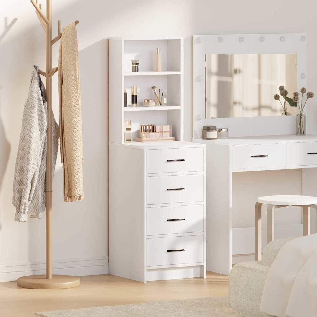 Vidaxl highboard wit 40 x 41 x 135 cm bewerkt hout
