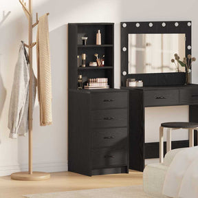 Vidaxl highboard zwart eiken 40 x 41 x 135 cm bewerkt hout