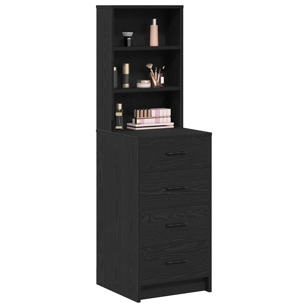 Vidaxl highboard zwart eiken 40 x 41 x 135 cm bewerkt hout