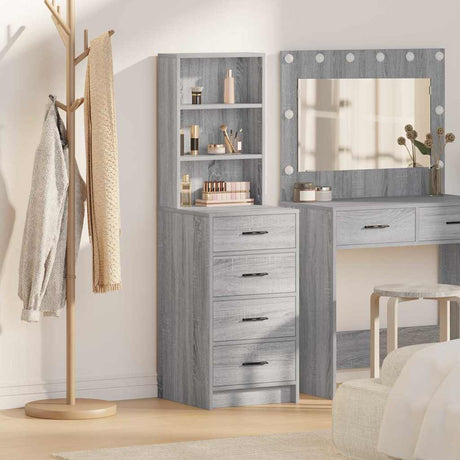 Vidaxl highboard grijs sonoma 40 x 41 x 135 cm bewerkt hout