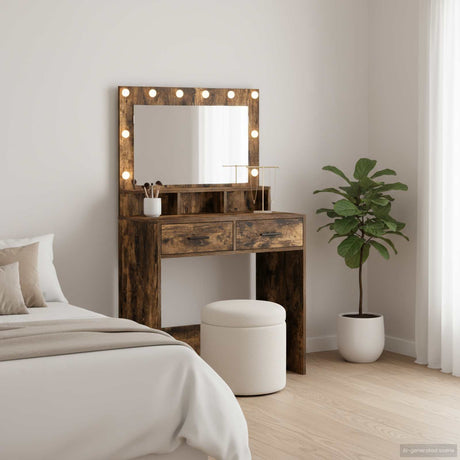 Vidaxl plafondtafel gerookt eiken 79 x 41 x 135 cm bewerkt hout