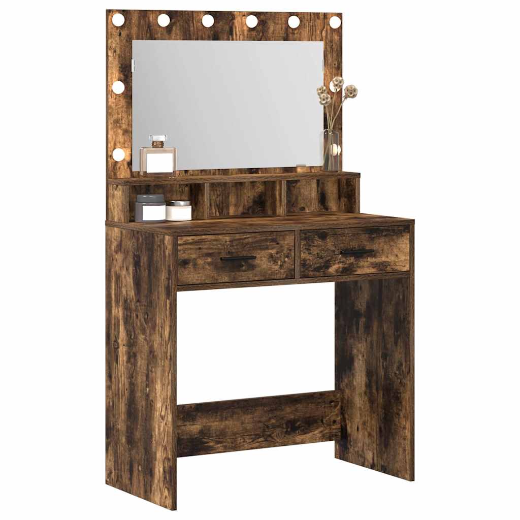 Vidaxl plafondtafel gerookt eiken 79 x 41 x 135 cm bewerkt hout