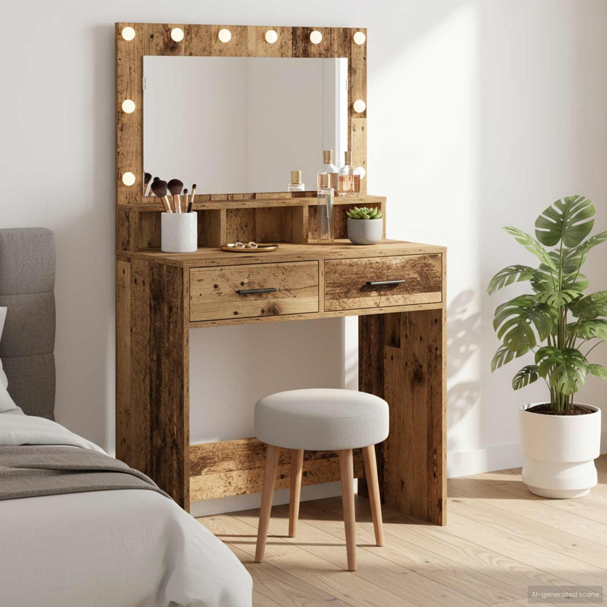 Vidaxl plafondtafel oudhout 79 x 41 x 135 cm bewerkt hout