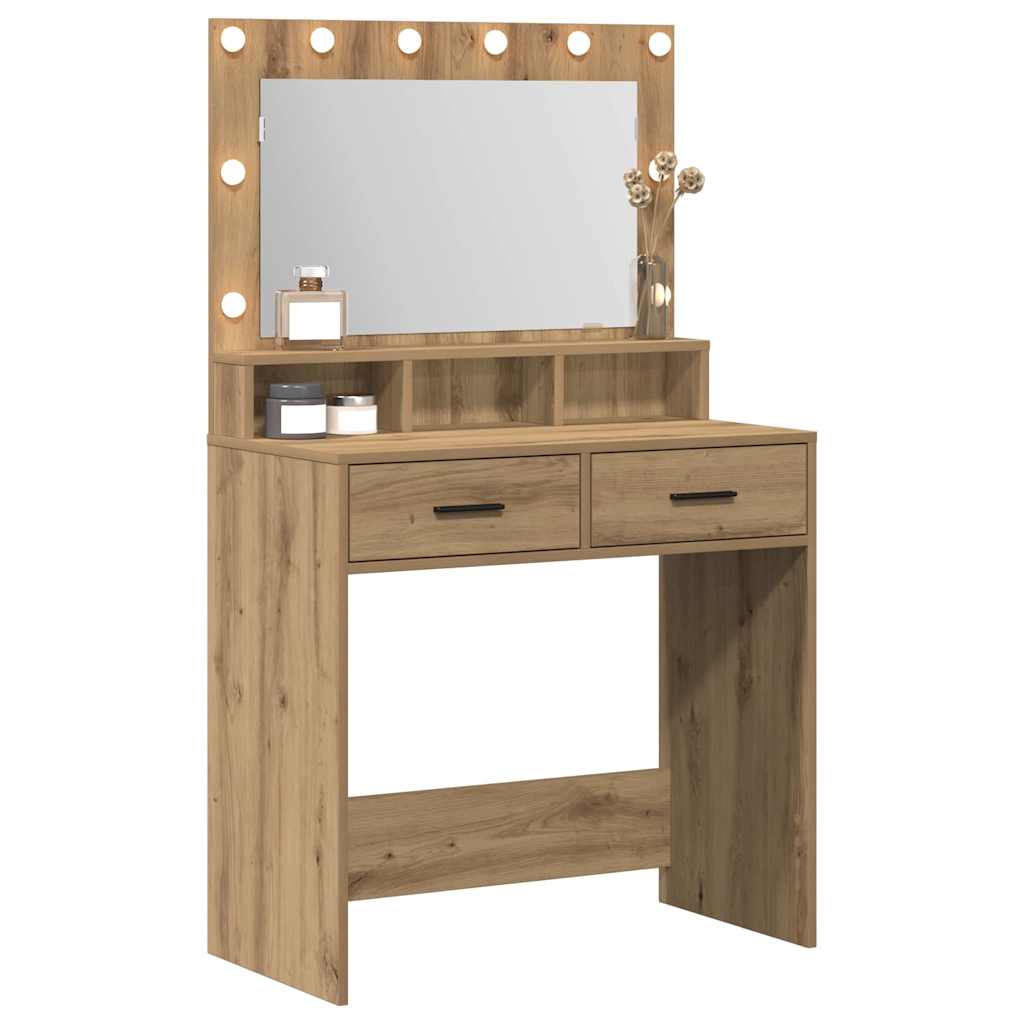 Vidaxl plafondtafel artisan eiken 79 x 41 x 135 cm bewerkt hout