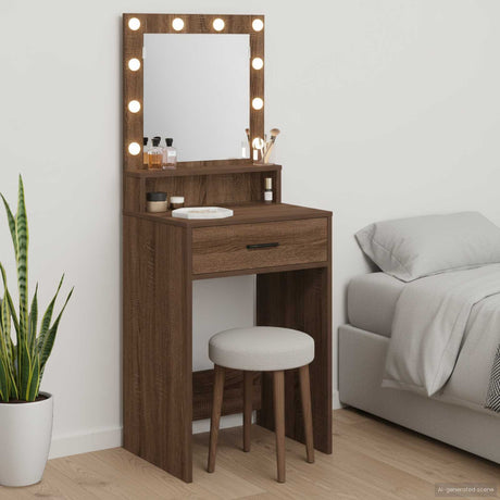 Vidaxl plafondtafel bruin eiken 50 x 41 x 135 cm bewerkt hout