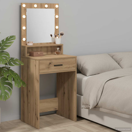 Vidaxl plafondtafel artisan eiken 50 x 41 x 135 cm bewerkt hout