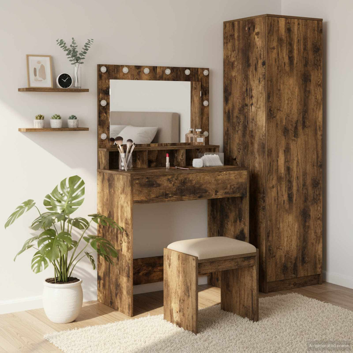 Vidaxl plafondtafel gerookt eiken 75,5 x 41 x 135 cm bewerkt hout