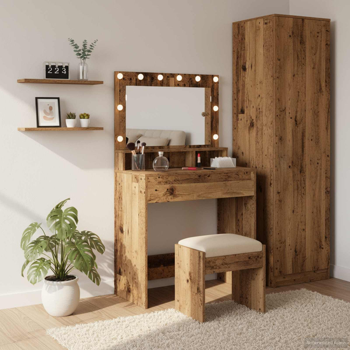 Vidaxl plafondtafel oudhout 75,5 x 41 x 135 cm bewerkt hout