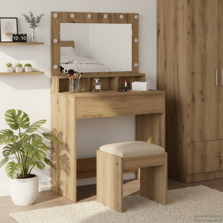 Vidaxl plafondtafel artisan eiken 75,5 x 41 x 135 cm bewerkt hout