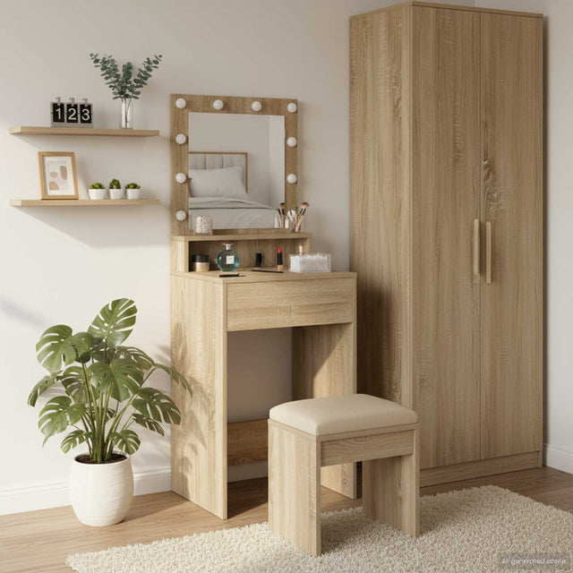 Vidaxl plafondtafel sonoma eiken 50 x 41 x 135 cm bewerkt hout