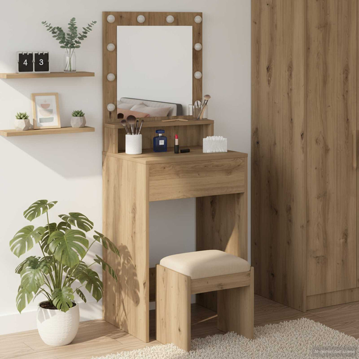 Vidaxl plafondtafel artisan eiken 50 x 41 x 135 cm bewerkt hout
