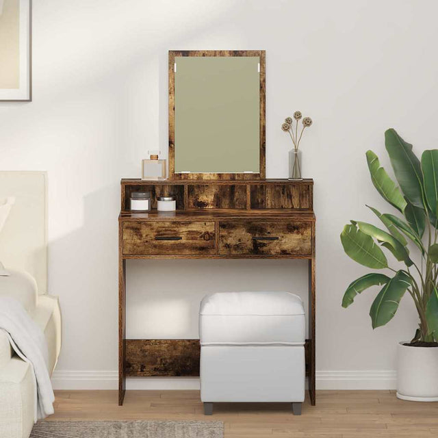 Vidaxl plafondtafel gerookt eiken 79 x 41 x 140 cm bewerkt hout
