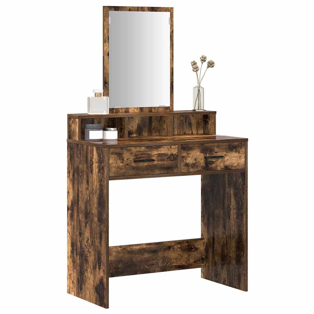 Vidaxl plafondtafel gerookt eiken 79 x 41 x 140 cm bewerkt hout