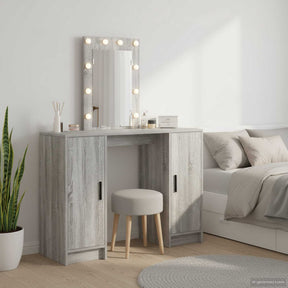Vidaxl plafondtafel grijs 102 x 33 x 135 cm bewerkt hout